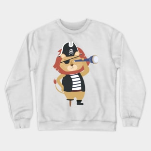 Lion Pirate Wooden Leg Crewneck Sweatshirt